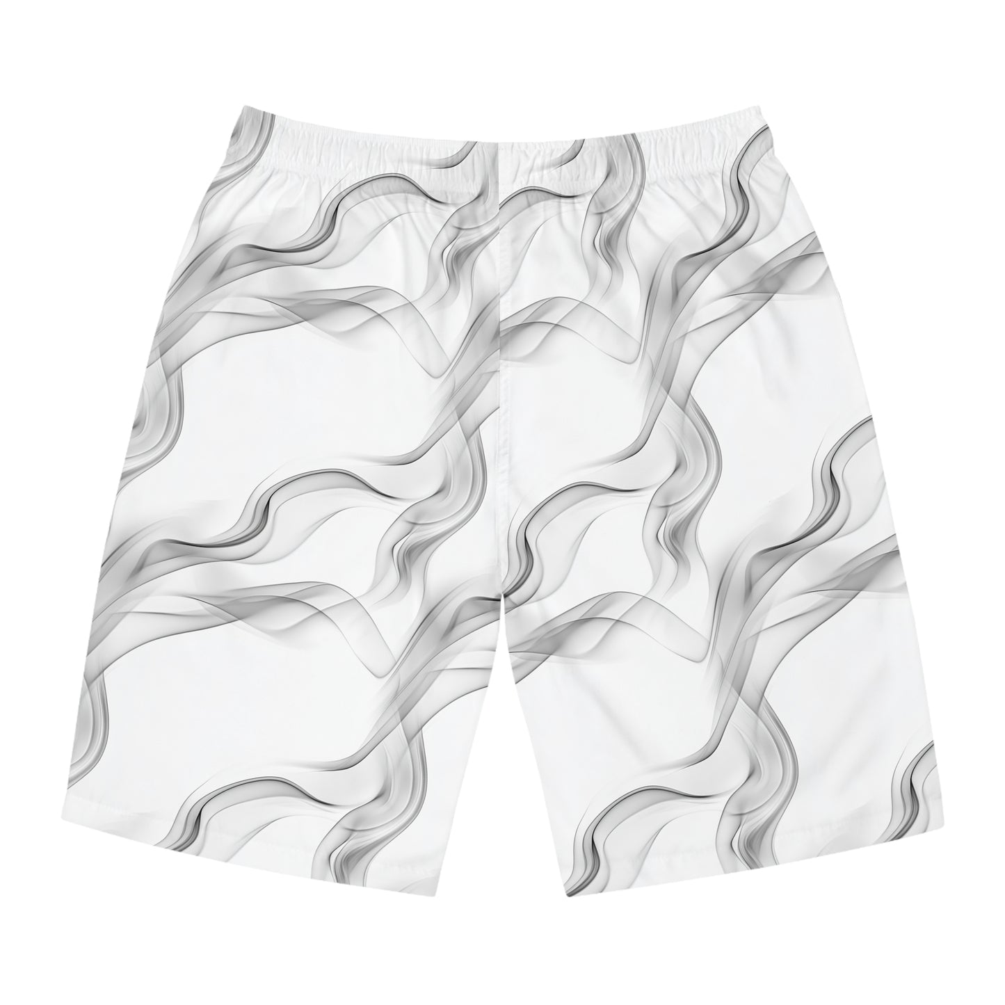 Men's Board Shorts with Abstract Flow Design - Perfect for Summer Beach Wear