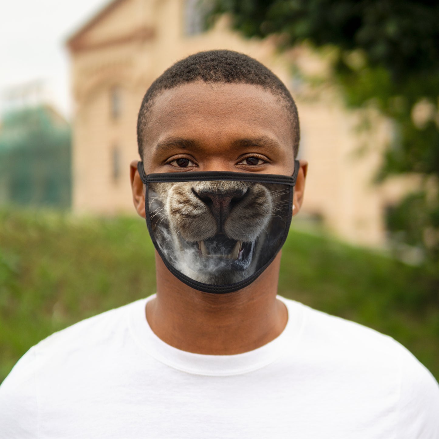 Smokin' Lion Face Mask