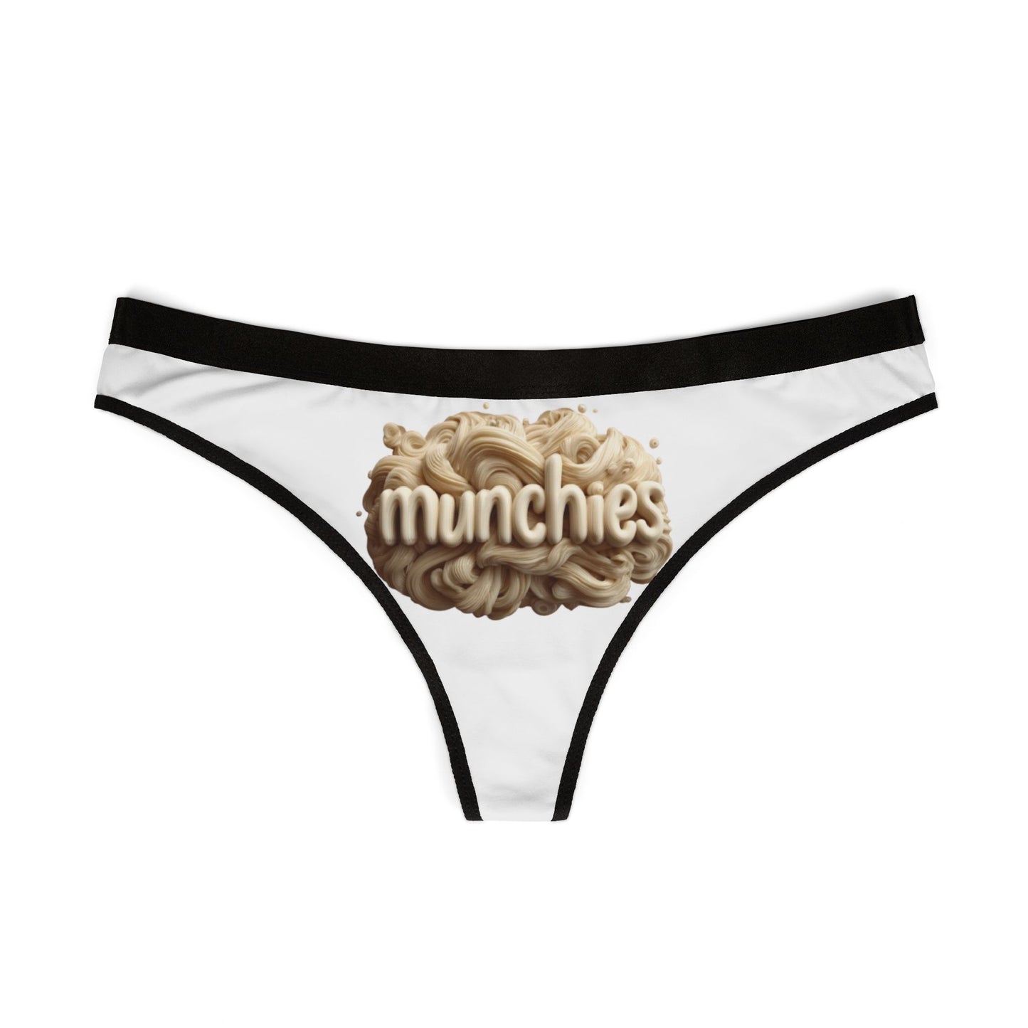 Playful Munchies Women's Thongs, Fun Underwear, Unique Gift Idea, Cute Lace Panties, Comfortable Everyday Wear