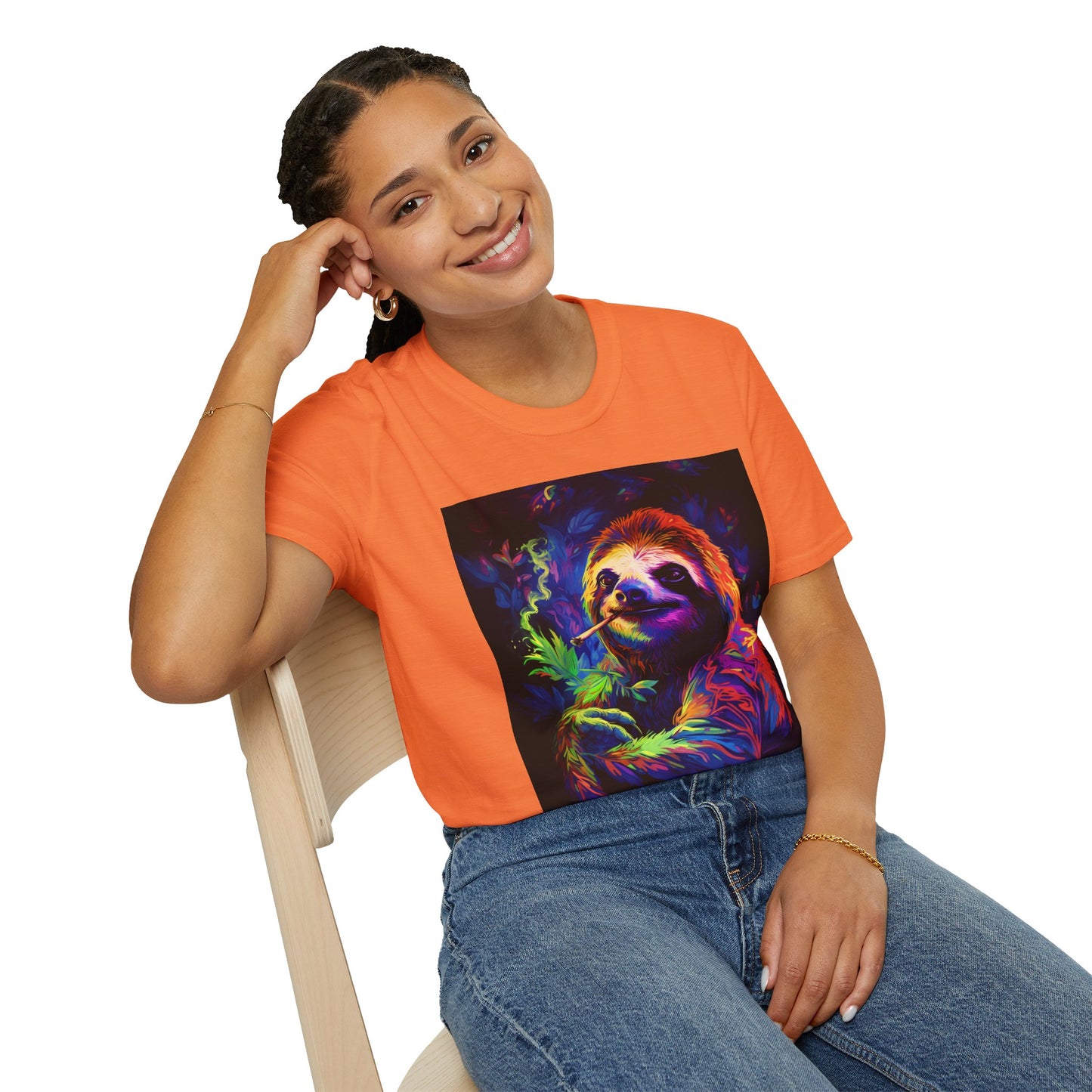 Vibrant Smoking Sloth